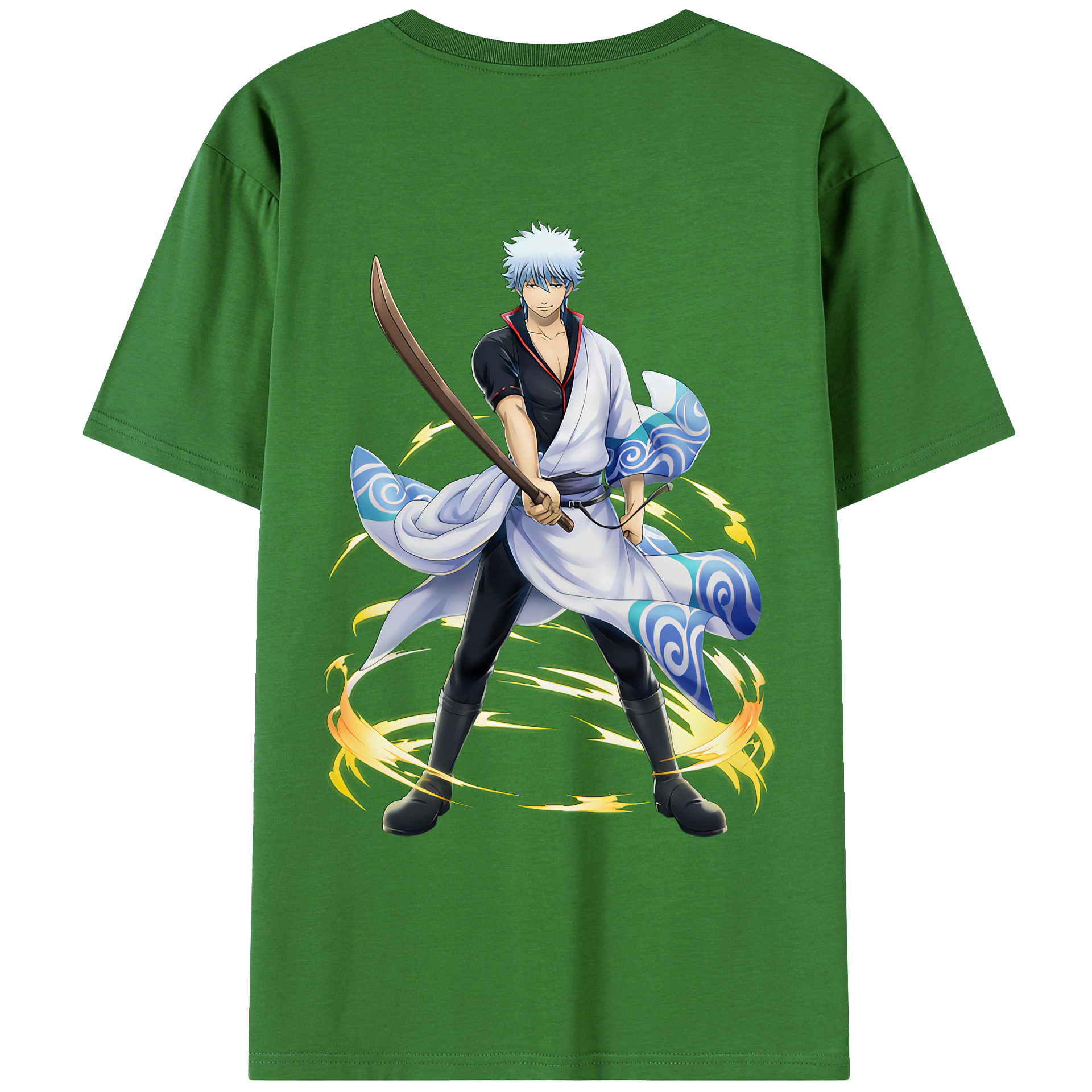 （画像用） ぎんたま 坂田銀時（さかたぎんとき） 神楽 志村新八（しむら しんぱち） GINTAMA Sakata Gintoki Kagura Shimura Shinpachi レディース半袖Tシャツ(バックプリント)
